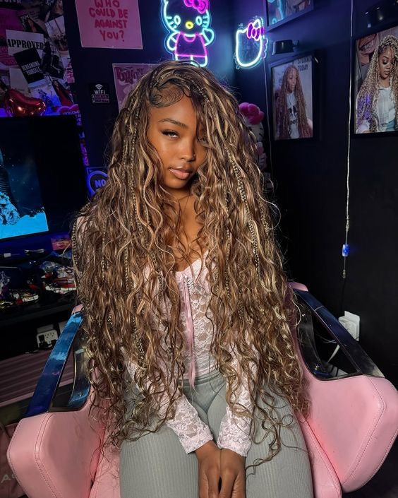 Mixed Colour Bulk Human Braiding Hair 100g Bundle