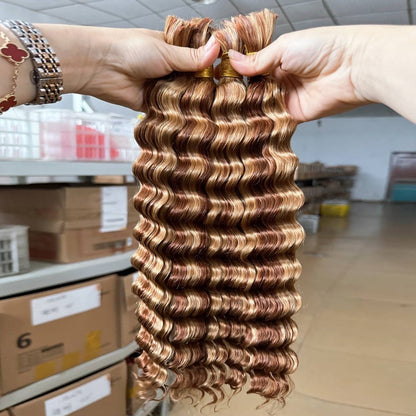 Mixed Colour Bulk Human Braiding Hair 100g Bundle