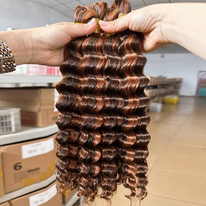 Mixed Colour Bulk Human Braiding Hair 100g Bundle